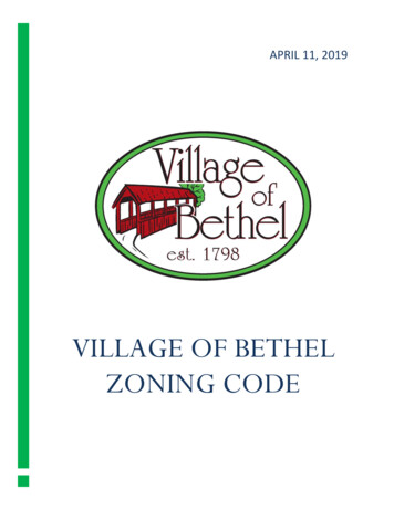 Village Of BETHEL ZONING CODE