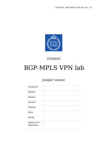 BGP-MPLS VPN Lab
