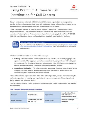 Using Premium Automatic Call Distribution For Call Centers - Polycom
