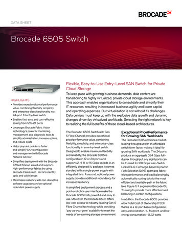 Brocade 6505 Switch Data Sheet - Andover Consulting Group