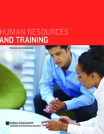 HUMAN RESOURCES AND TRAINING - DePaul University