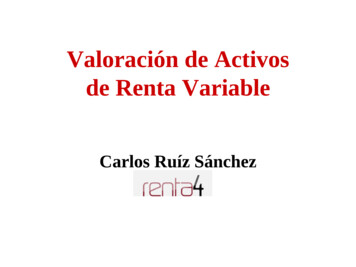 Valoración Y Gestión De Activos De Renta Variable - UM
