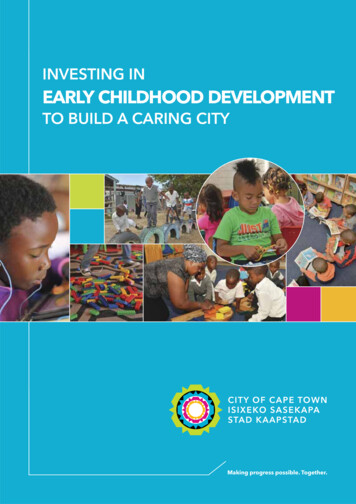 EARLY CHILDHOOD DEVELOPMENT - Cape Town