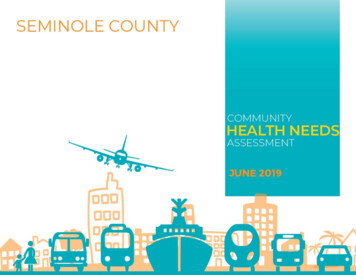 FDOH In Seminole County Community Health Needs Assessment