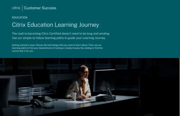 Citrix Education Learning Journey