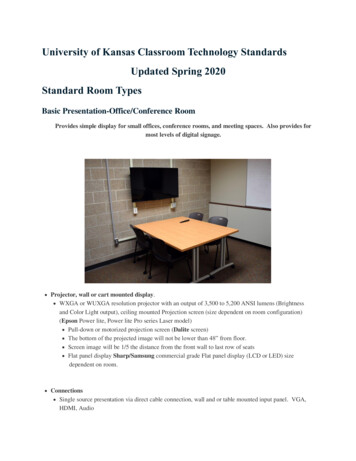 University Of Kansas Classroom Technology Standards Updated Spring 2020 .