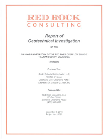 Report Of Geotechnical Investigation