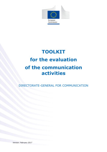 TOOLKIT For The Evaluation Of The Communication Activities