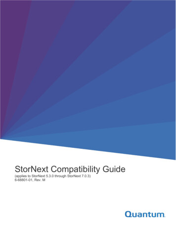 StorNext Compatibility Guide - Quantum