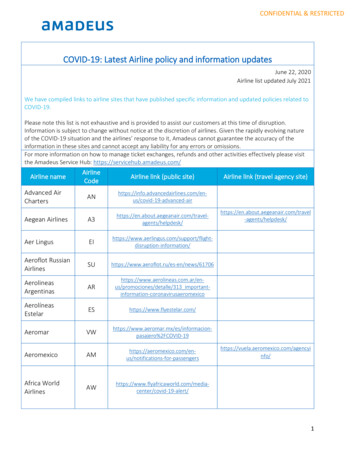 COVID-19: Latest Airline Policy And Information Updates - Amadeus