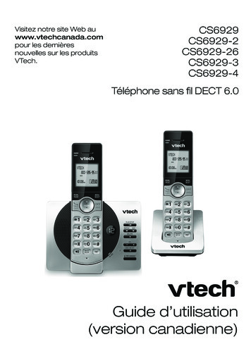 Guide D'utilisation - VTech Canada