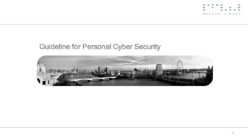 Guideline For Personal Cyber Security - Ark Conway