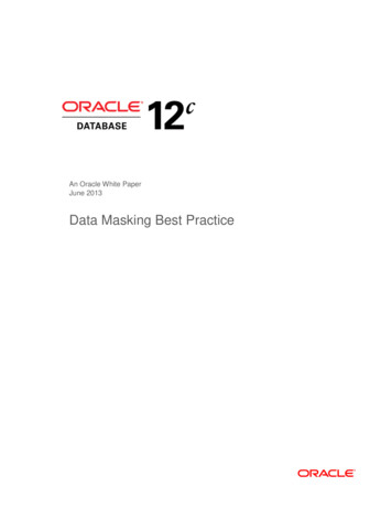 Data Masking Best Practice - Oracle