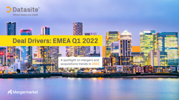 Deal Drivers: EMEA Q1 2022 - Datasite 