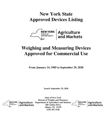 New York State Approved Devices Listing Weighing And Measuring Devices .