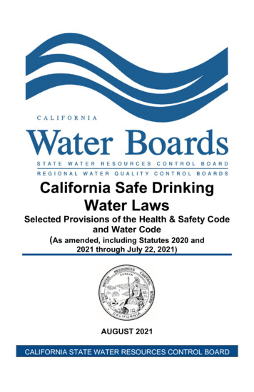 California Safe Drinking Water Laws
