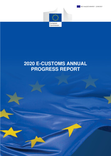 2020 E-CUSTOMS ANNUAL PROGRESS REPORT - European Commission