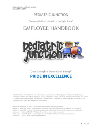 Employee Handbook - Pediatric Junction