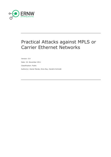 Practical Attacks Against MPLS Or Carrier Ethernet Networks