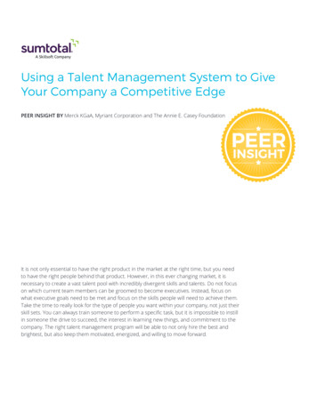 Using A Talent Management System To Give Your Company A Competitive Edge