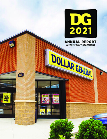 2021 ANNUAL REPORT & 2022 PROXY STATEMENT - Dollar General