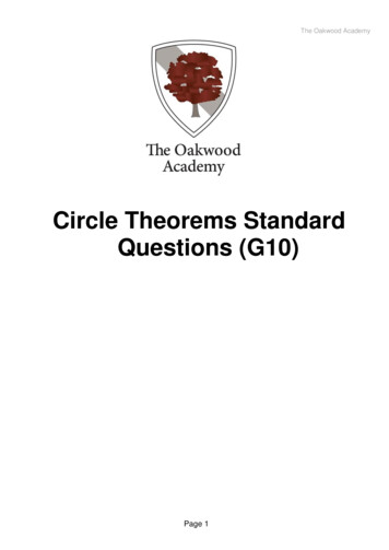 Circle Theorems Standard Questions (G10) - The Oakwood Academy