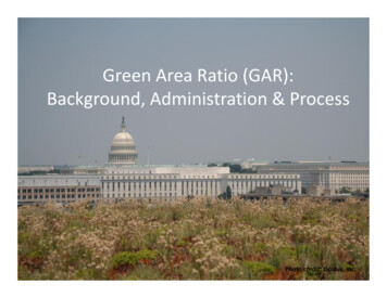 Green Area Ratio (GAR): Background, Administration Process