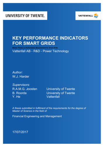 Key Performance Indicators For Smart Grids