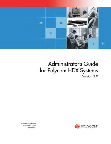 Administrator's Guide For Polycom HDX Systems, Version 2 - DEKOM