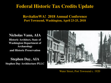 Federal Historic Tax Credits Update - Dahp.wa.gov
