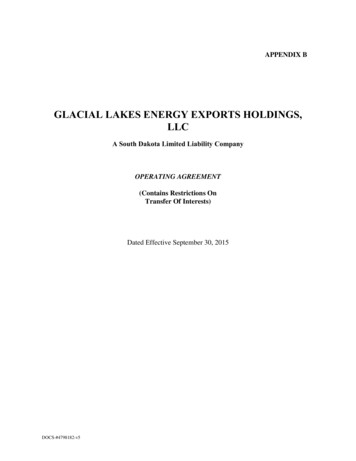 Glacial Lakes Energy Exports Holdings, Llc