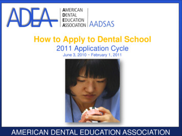 How To Apply To Dental School - ADEA