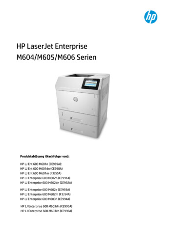 HP LaserJet Enterprise M604/M605/M606 Serien