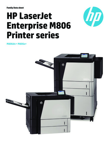 Family Data Sheet HP LaserJet Enterprise M806 Printer Series