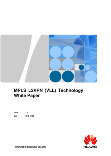MPLS L2VPN (VLL) Technology White Paper - Huawei Enterprise