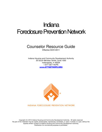 Indiana Foreclosure Prevention Network - 877-GET-HOPE
