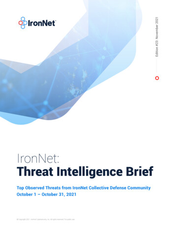 IronNet: Threat Intelligence Brief - Cybersecurity Solutions