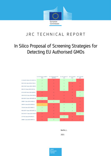 In Silico Proposal Of Screening Strategies For Detecting EU . - Europa