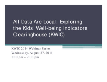 All Data Are Local: Exploring The Kids' Well-being Indicators .