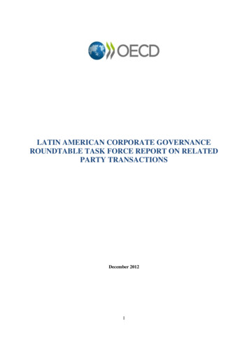 Latin American Corporate Governance Task Force, Report On Related Party .