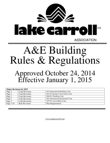 ASSOCIATION A&E Building Rules & Regulations
