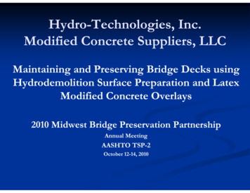 HydroHydro--Technologies, Inc. Technologies, Inc. Modified Concrete .