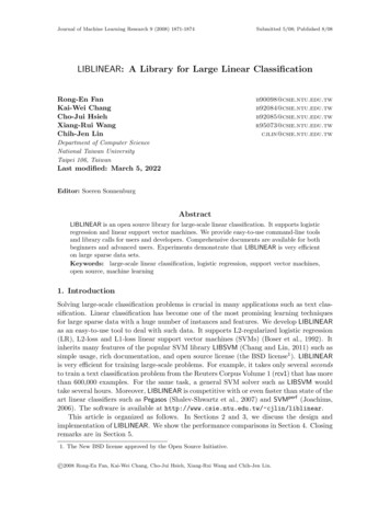 LIBLINEAR: A Library For Large Linear Classi Cation