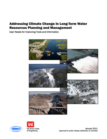 Addressing Climate Change In Long-Term Water Resources Planning And .