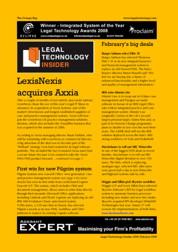 LexisNexis Acquires Axxia IRIS Wins Minster Site