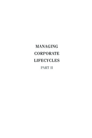 Managing Corporate Lifecycles - Adizes