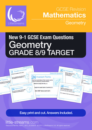 New 9-1 GCSE Exam Questions Geometry - Bexhill High Academy