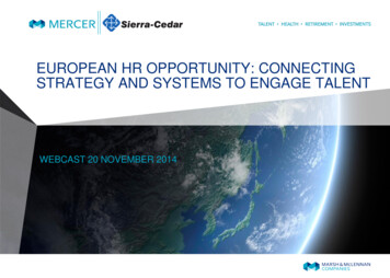 EUROPEAN HR OPPORTUNITY: CONNECTING STRATEGY AND SYSTEMS TO . - Mercer