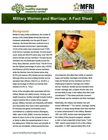 Military Women And Marriage: A Fact Sheet