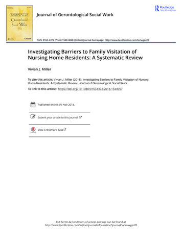 Nursing Home Residents: A Systematic Review Investigating Barriers To .